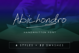 Abichondro Script: A Natural Signature Style Font for Creative Projects