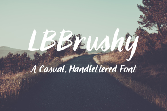LBBrushy: A Brushed Hand-Lettered Font