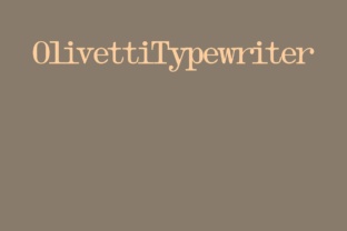 Olivetti Typewriter Family: A Bold, Versatile Font
