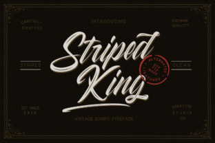 Striped King: A Modern Vintage-Inspired Font for Stylish Design Projects